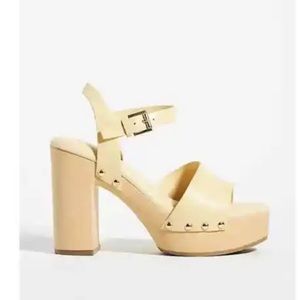Sarto Yellow Chunky Heels